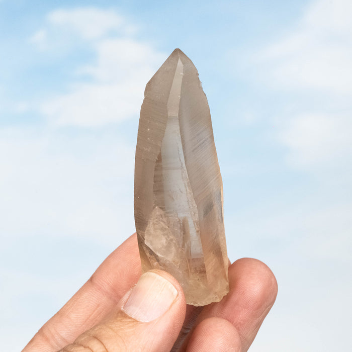 Tangerine Lemurian Seed Quartz Crystal 56 g 74x33mm
