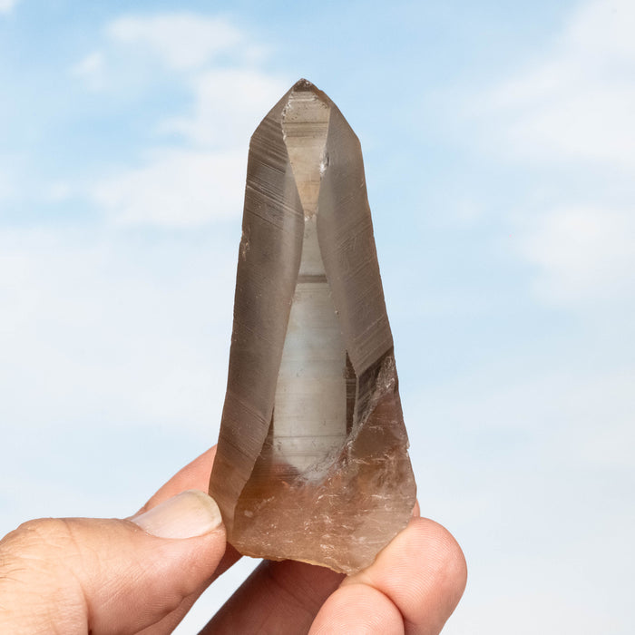 Tangerine Lemurian Seed Quartz Crystal 85 g 84x34mm