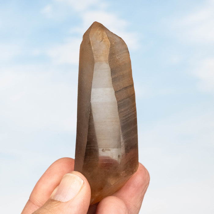 Tangerine Lemurian Seed Quartz Crystal *DT 82 g 85x34mm