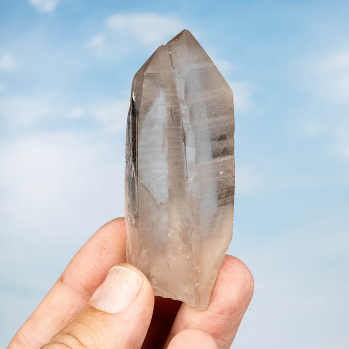 Smoky Lemurian Seed Quartz Crystal 81 g 79x33mm