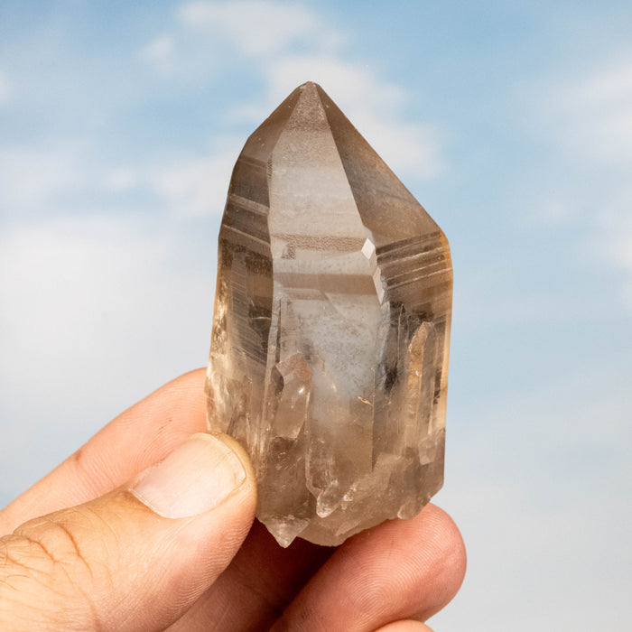 Smoky Lemurian Seed Quartz Crystal 86 g 66x34mm