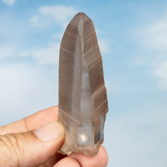 Smoky Lemurian Seed Quartz Crystal 73 g 77x34mm