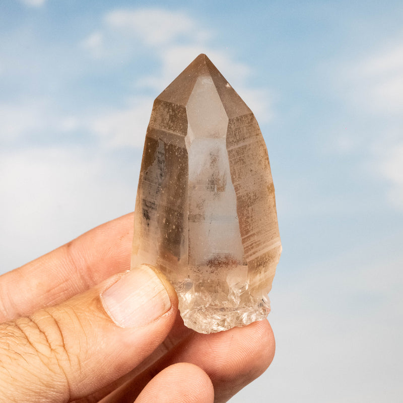 Smoky Lemurian Seed Quartz Crystal 83 g 61x36mm - InnerVision Crystals