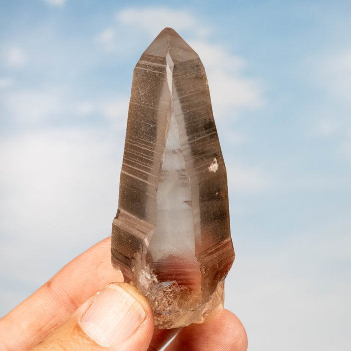 Smoky Lemurian Seed Quartz Crystal 82 g 76x34mm