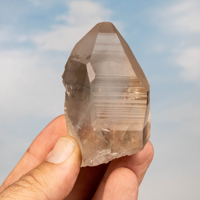 Smoky Lemurian Seed Quartz Crystal 131 g 70x43mm