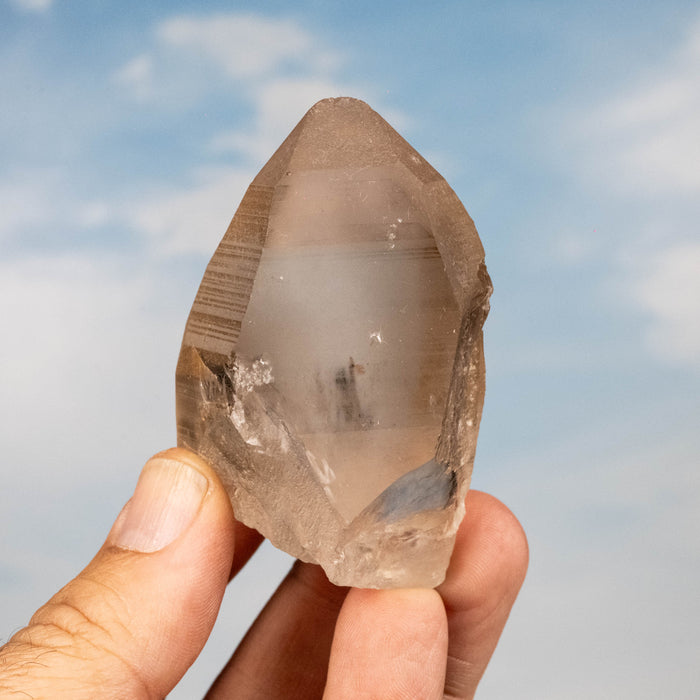 Smoky Lemurian Seed Quartz Crystal 131 g 70x43mm