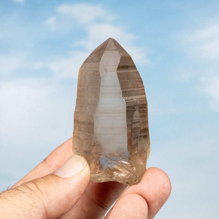 Smoky Lemurian Seed Quartz Crystal 97 g 68x37mm