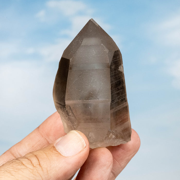 Smoky Lemurian Seed Quartz Crystal 124 g 76x38mm
