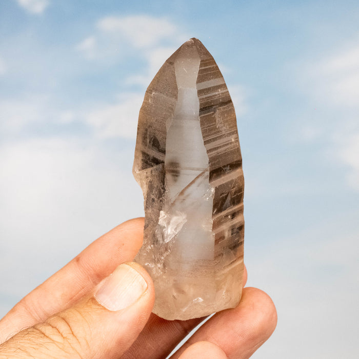 Smoky Lemurian Seed Quartz Crystal 112 g 85x40mm