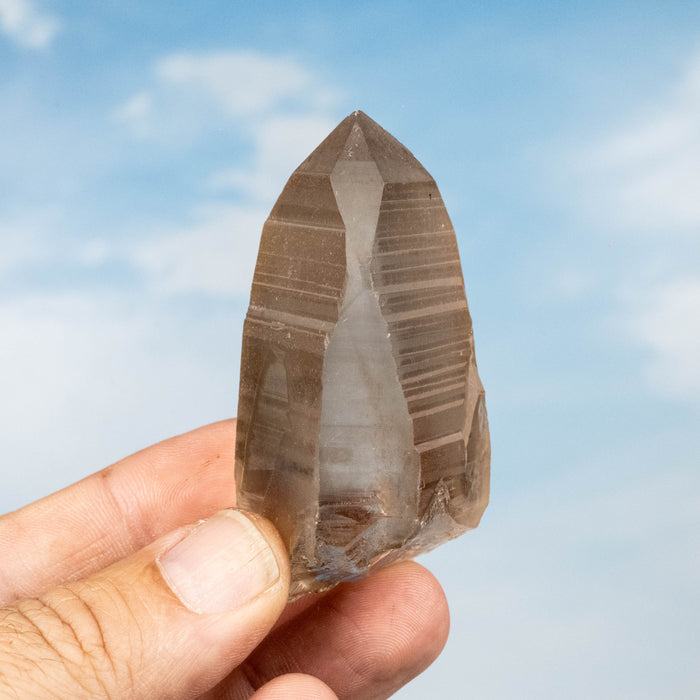 Smoky Lemurian Seed Quartz Crystal 97 g 68x37mm