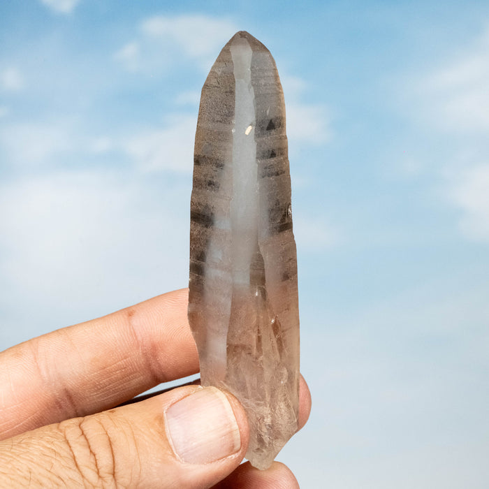 Smoky Lemurian Seed Quartz Crystal 64 g 91x29mm