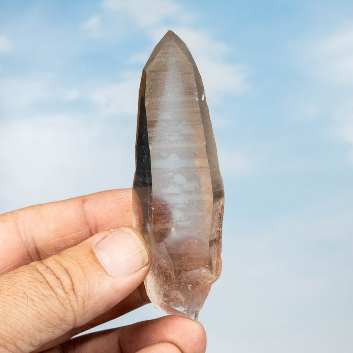 Smoky Lemurian Seed Quartz Crystal 64 g 91x29mm