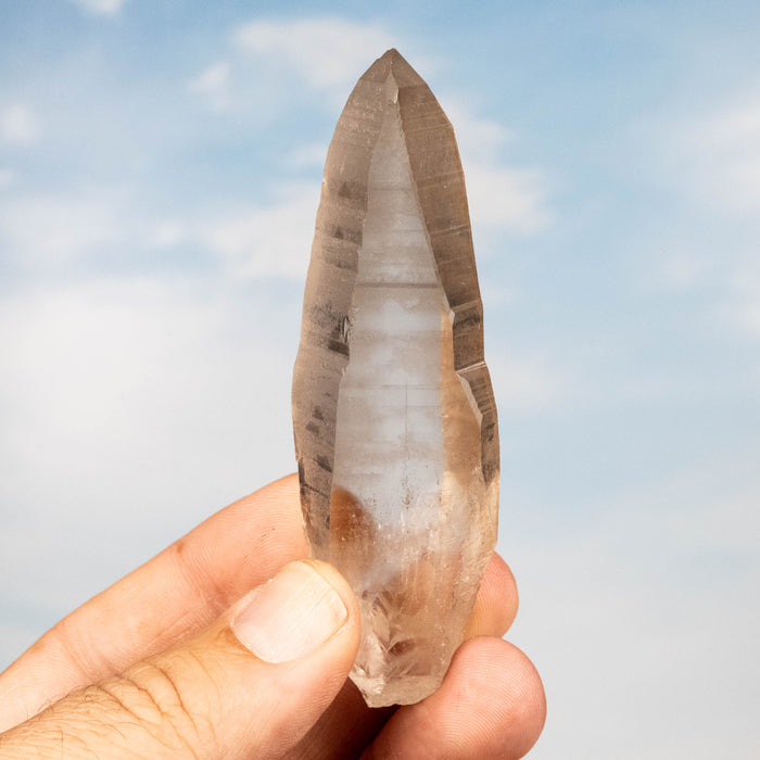 Smoky Lemurian Seed Quartz Crystal 64 g 91x29mm