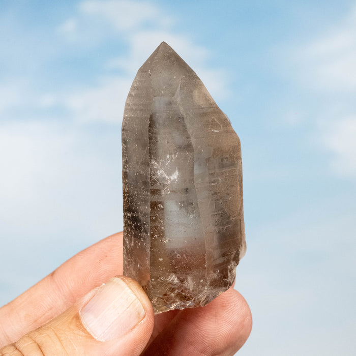 Smoky Lemurian Seed Quartz Crystal 82 g 68x36mm