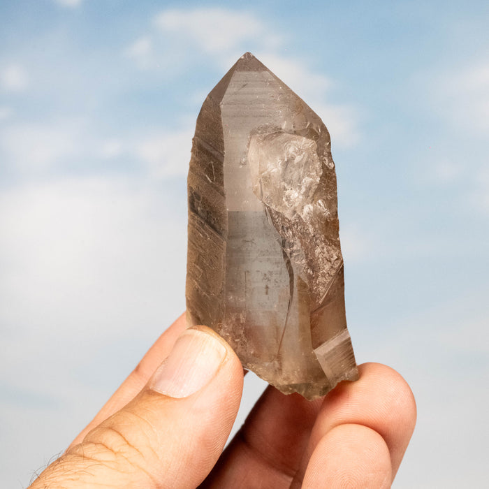 Smoky Lemurian Seed Quartz Crystal 82 g 68x36mm