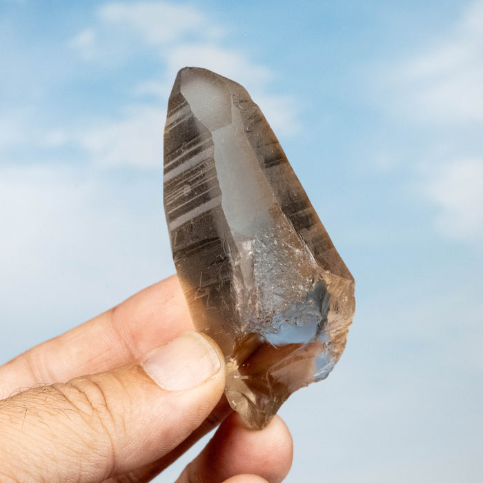 Smoky Lemurian Seed Quartz Crystal 76 g 75x35mm