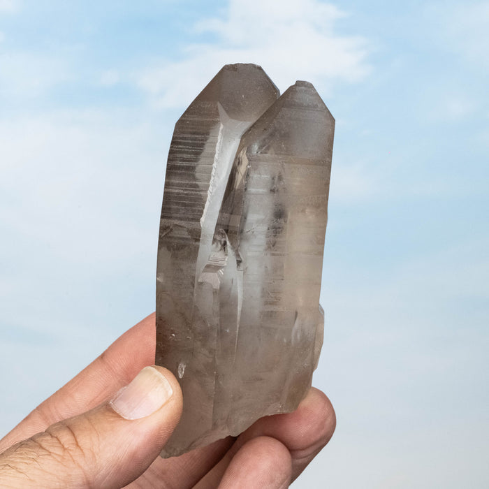 Smoky Lemurian Seed Quartz Crystal 232 g 98x43mm