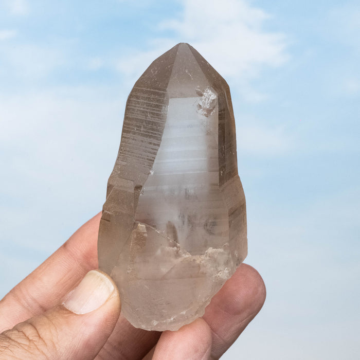 Smoky Lemurian Seed Quartz Crystal 166 g 83x44mm