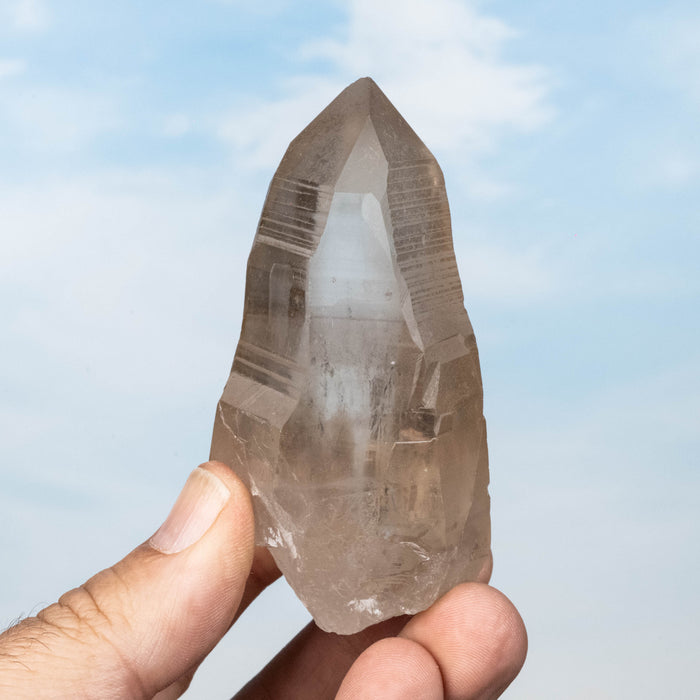 Smoky Lemurian Seed Quartz Crystal 166 g 83x44mm