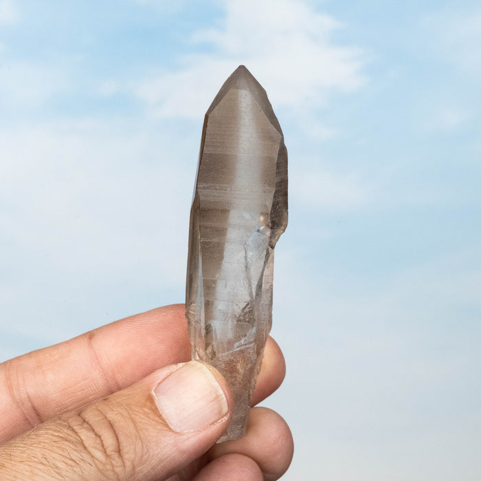Smoky Lemurian Seed Quartz Crystal 42 g 86x20mm