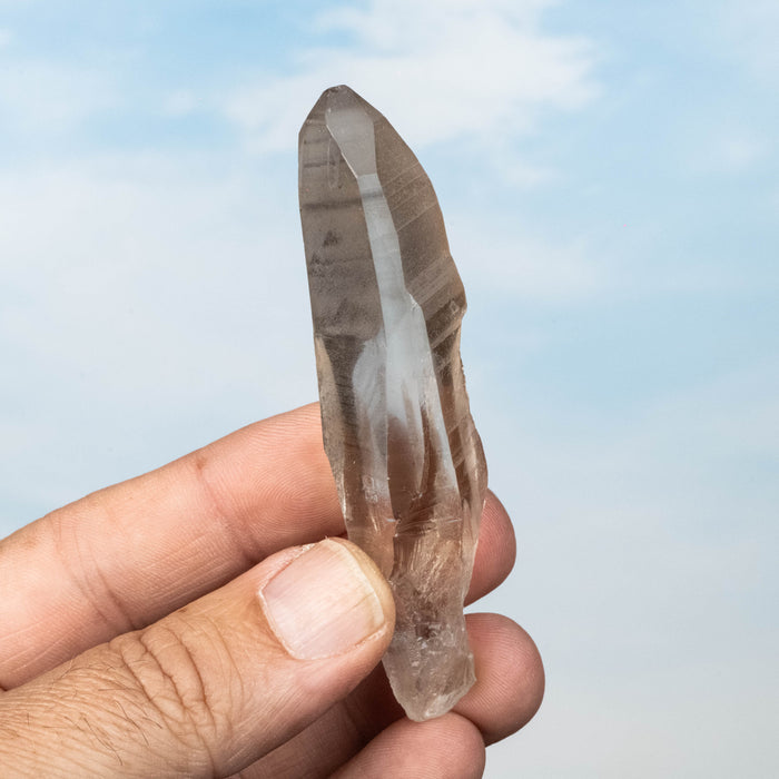 Smoky Lemurian Seed Quartz Crystal 42 g 86x20mm
