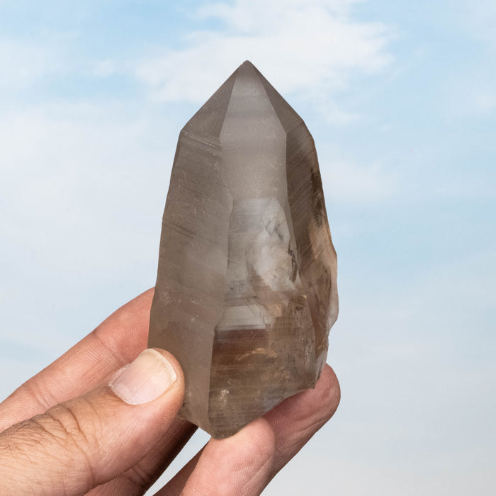 Smoky Lemurian Seed Quartz Crystal 195 g 85x47mm