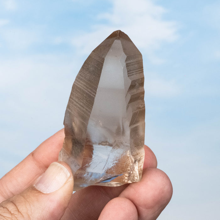 Smoky Lemurian Seed Quartz Crystal 78 g 68x36mm