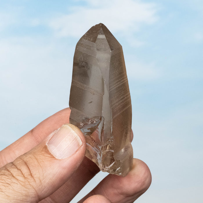 Smoky Lemurian Seed Quartz Crystal 78 g 68x36mm