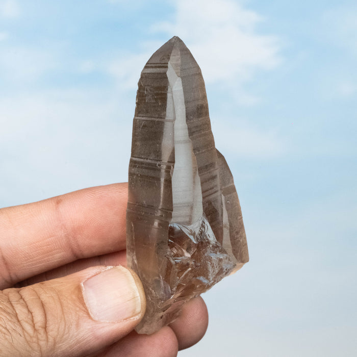 Smoky Lemurian Seed Quartz Crystal 66 g 81x31mm