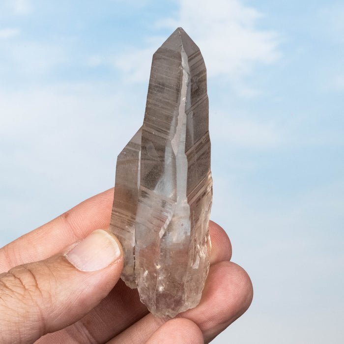 Smoky Lemurian Seed Quartz Crystal 66 g 81x31mm