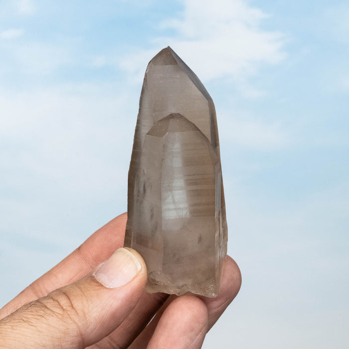 Smoky Lemurian Seed Quartz Crystal 131 g 84x38mm