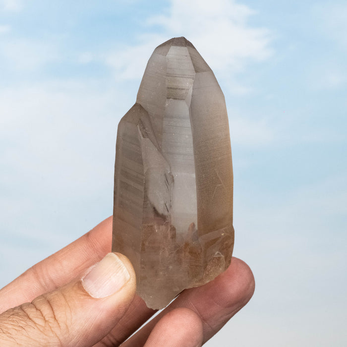 Smoky Lemurian Seed Quartz Crystal 131 g 84x38mm
