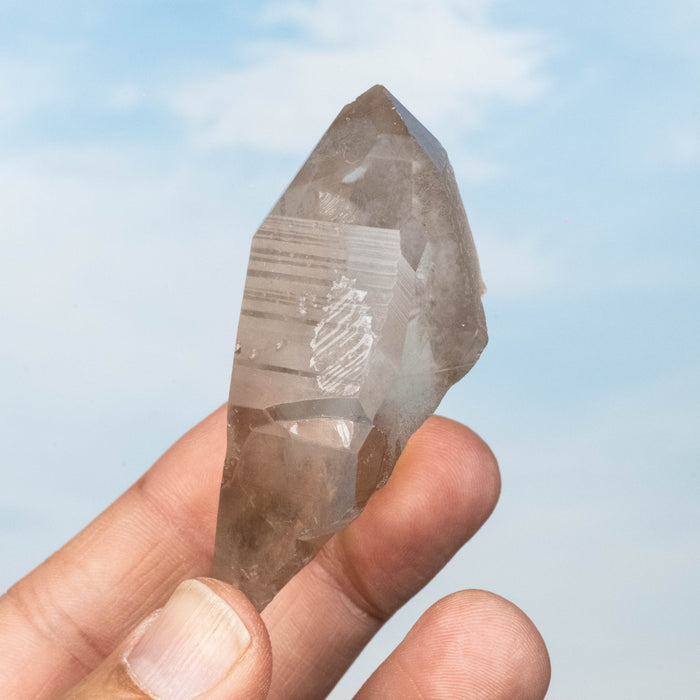 Smoky Lemurian Seed Quartz Crystal 74 g 71x39mm