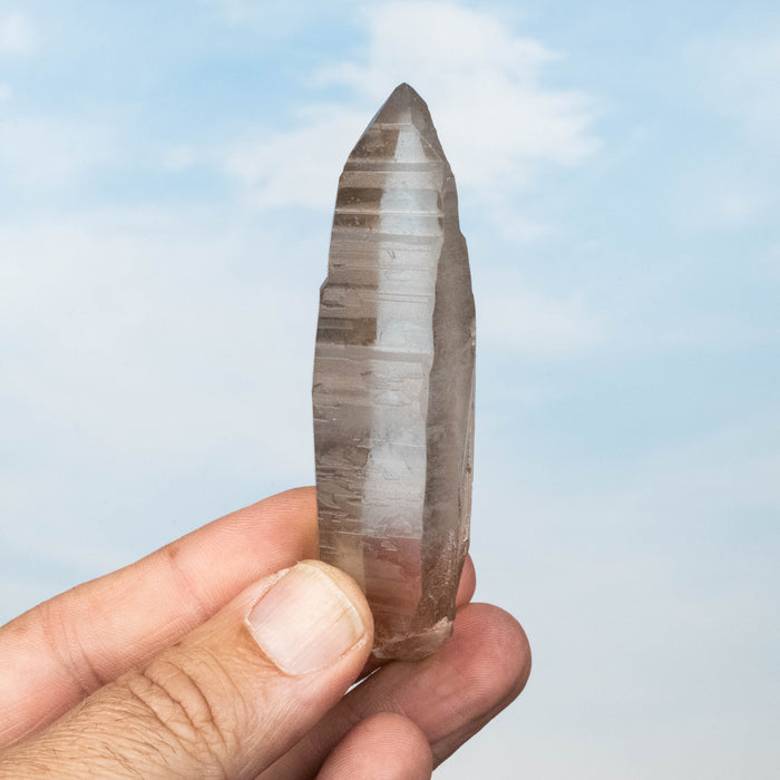 Smoky Lemurian Seed Quartz Crystal 57 g 90x23mm