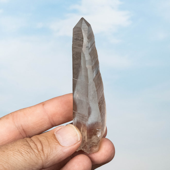 Smoky Lemurian Seed Quartz Crystal 57 g 90x23mm