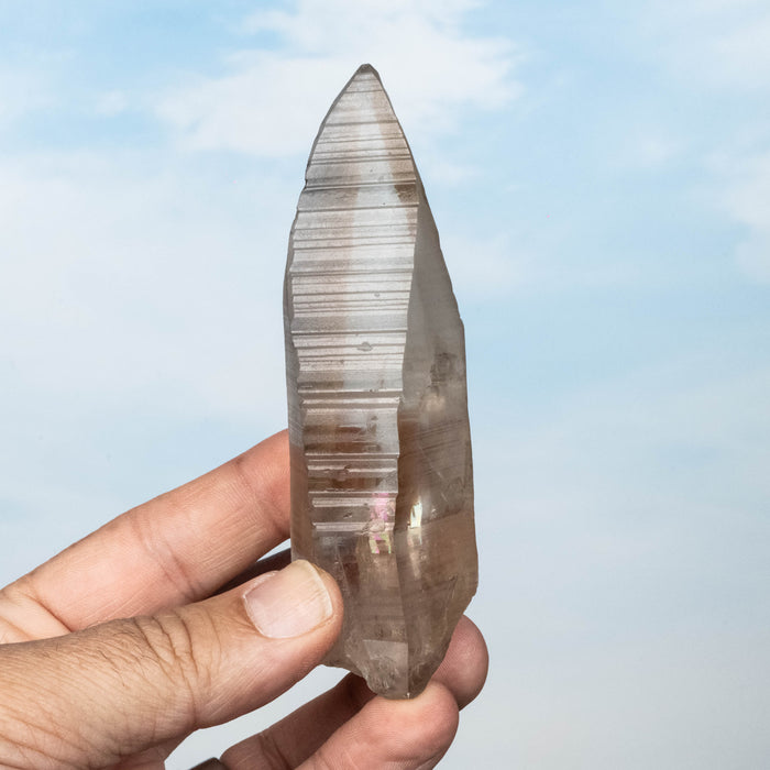 Smoky Lemurian Seed Quartz Crystal 123 g 109x33mm