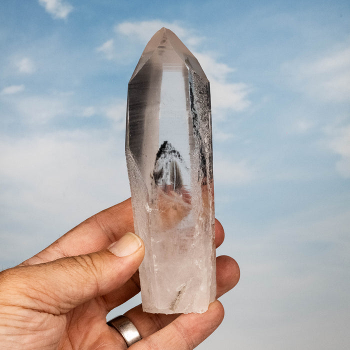 Lemurian Seed Quartz Crystal with Phantom 276 g 136x48mm