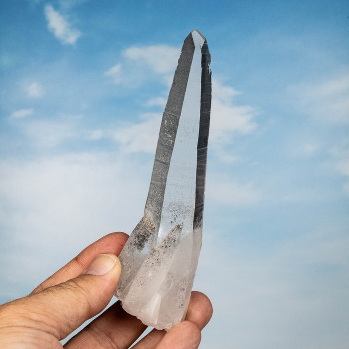 Lemurian Seed Quartz Crystal with Phantom 126 g 141x39mm
