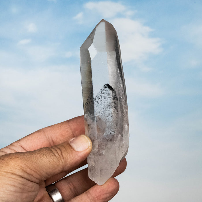 Lemurian Seed Quartz Crystal with Phantom 196 g 128x34mm