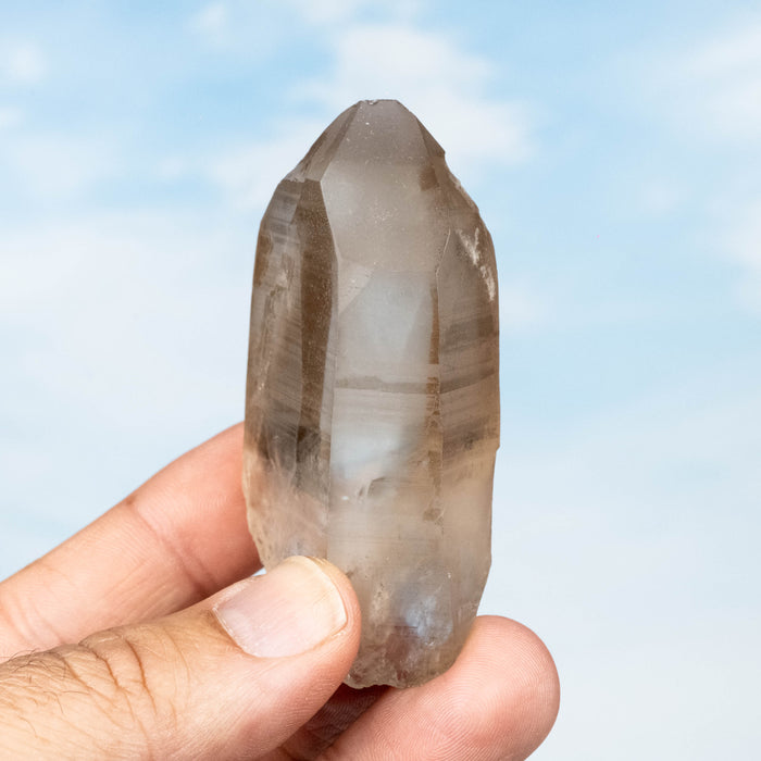 Smoky Lemurian Seed Quartz Crystal 85 g 71x40mm