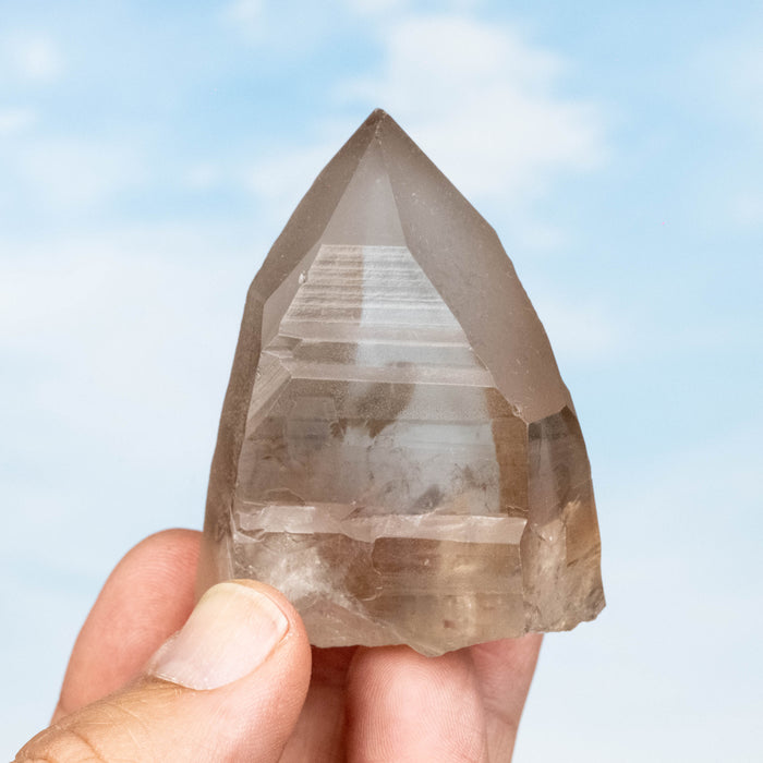 Smoky Lemurian Seed Quartz Crystal 133 g 66x50mm