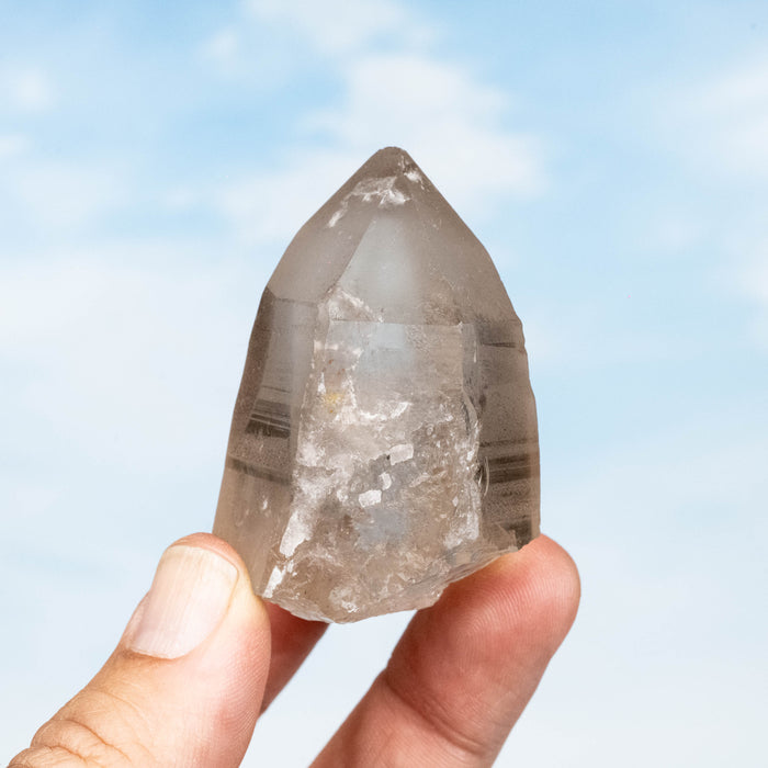 Smoky Lemurian Seed Quartz Crystal 102 g 57x41mm