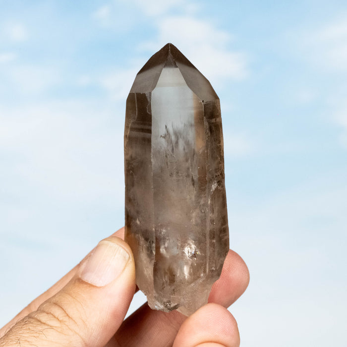 Smoky Lemurian Seed Quartz Crystal 86 g 80x31mm