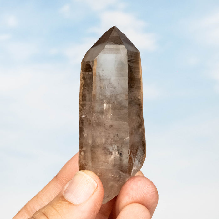 Smoky Lemurian Seed Quartz Crystal 86 g 80x31mm