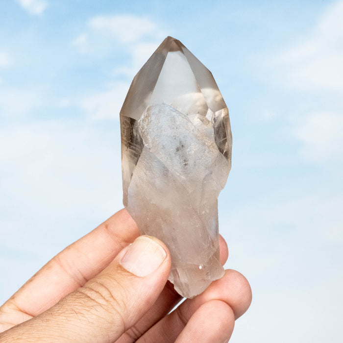 Smoky Lemurian Seed Quartz Crystal 134 g 96x37mm
