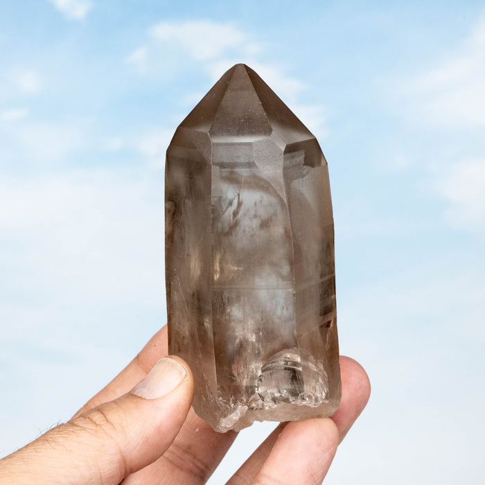 Smoky Lemurian Seed Quartz Crystal 296 g 100x46mm