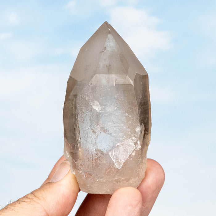 Smoky Lemurian Seed Quartz Crystal 184 g 87x42mm