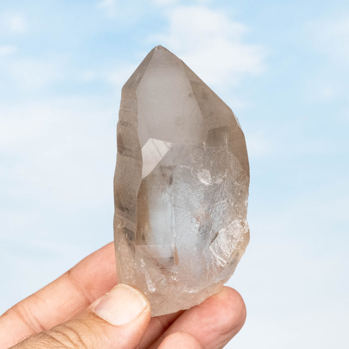 Smoky Lemurian Seed Quartz Crystal 184 g 87x42mm