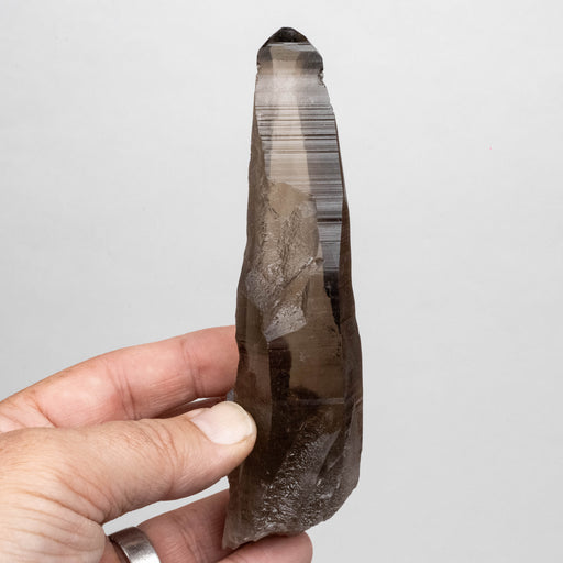 Smoky Lemurian Seed Quartz Crystal 186 g 141x38mm - InnerVision Crystals