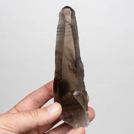Smoky Lemurian Seed Quartz Crystal 186 g 141x38mm - InnerVision Crystals